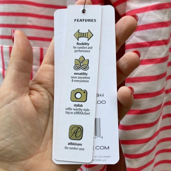 RBX Striped Activewear Hooded Top - Picture 5 of 7